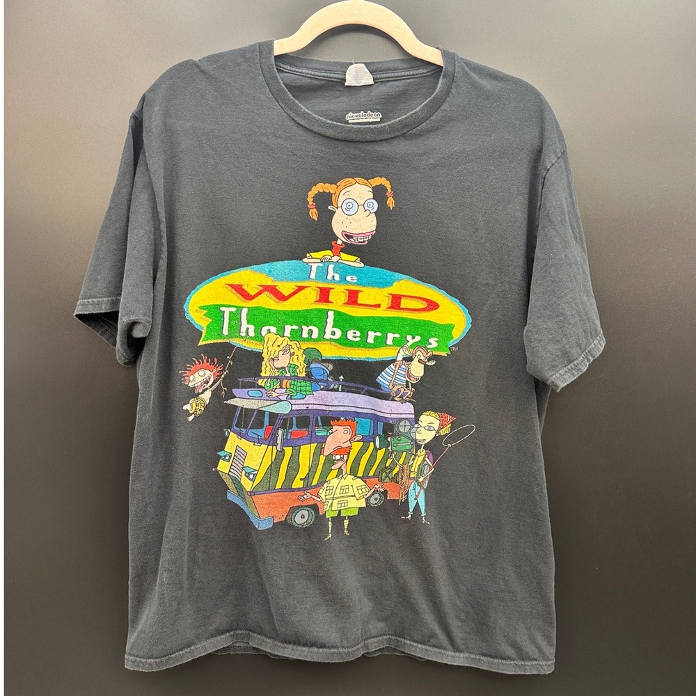 Nickelodeon The Wild Thornberrys Graphic T-Shirt Black Port & Company Men L
